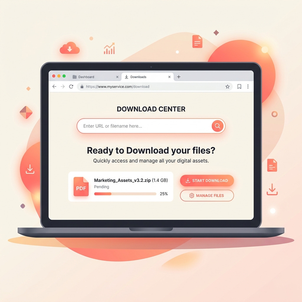 Desktop Downloader Mockup